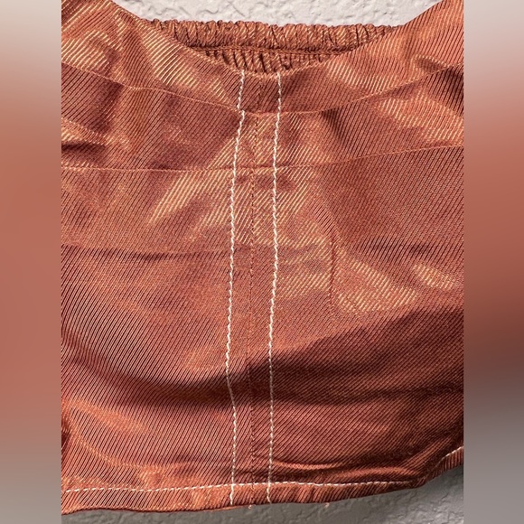 NWT ANTHROPOLOGIE | Seamed Corset Women’s Mango Red Orange - Picture 9 of 13